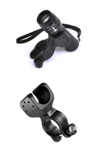 Outdoor Cycling Bicycle 360 Degree Rotary Bike Clip Holder Bracket for Flashlight Torch Lamp Bicycle Front Light Support