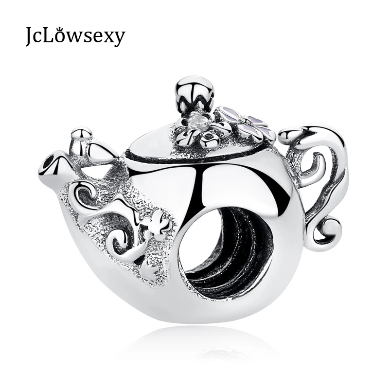 New Authentic 925 Sterling Silver Bead Enchanted Tea Pot Charm Fit