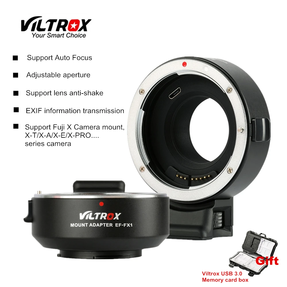 VILTROX EFFX1 Auto Focus Lens Adapter Converter for Canon EF EFS Lens