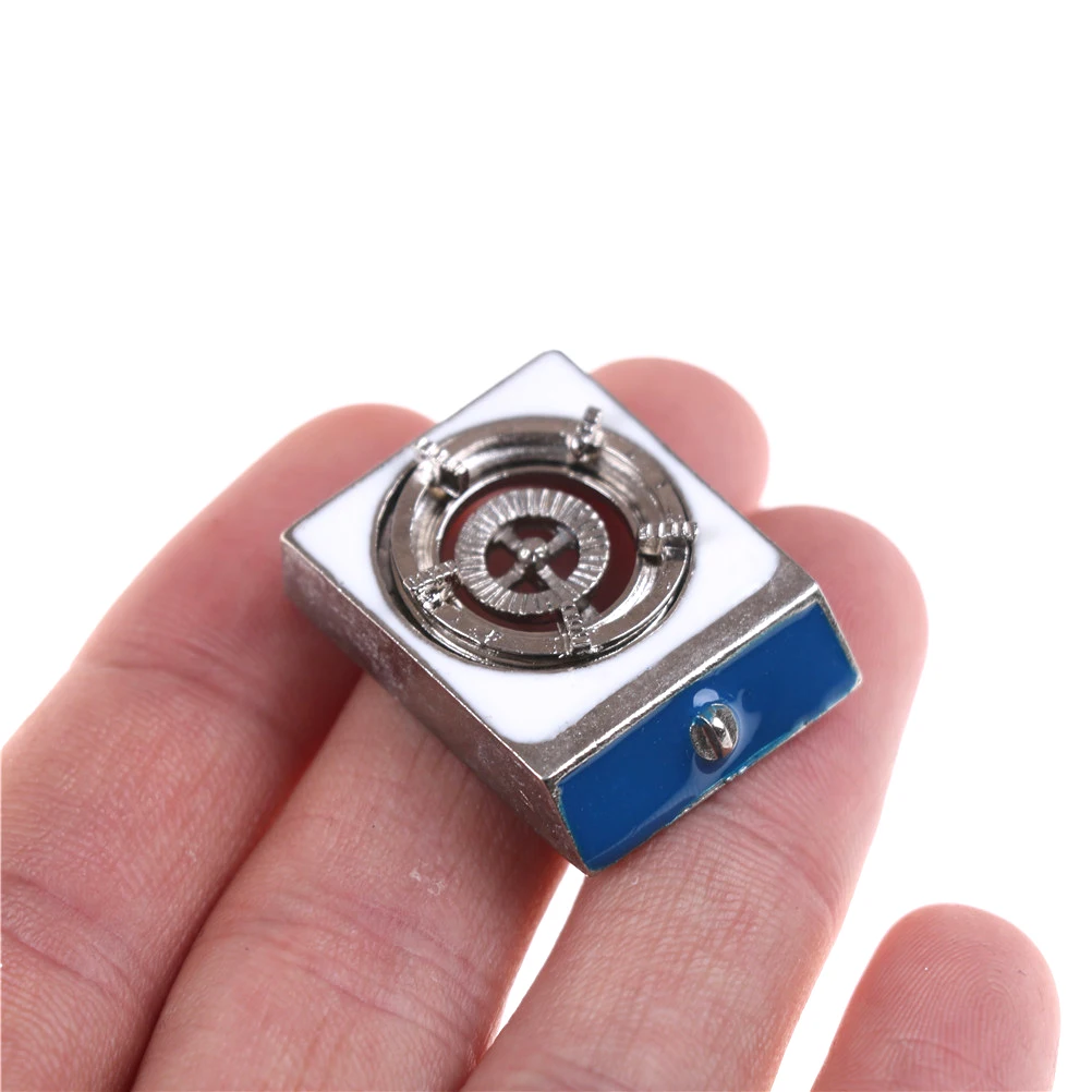 

Dollhouse Kitchen 1:12 Scale Metal Resin Gas Furnace Stove Toy Decoration Miniature Single Burner Cooker Accessories