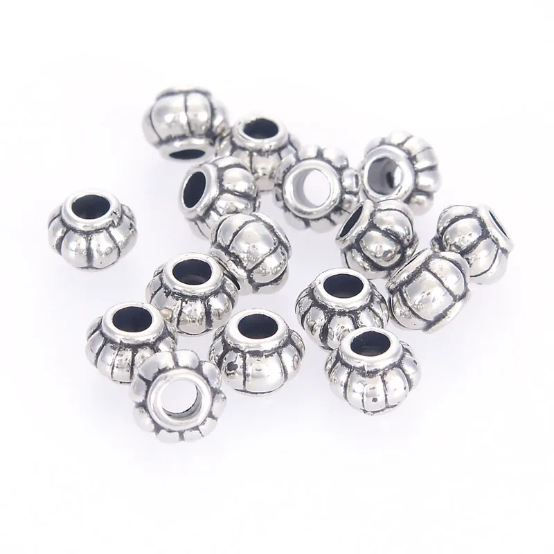 

Miasol 6x9MM Plating Acrylic Antique Design Spacer Large Hole Spacer Charm Beads For Women Diy Charm Bracelet Jewelry Making