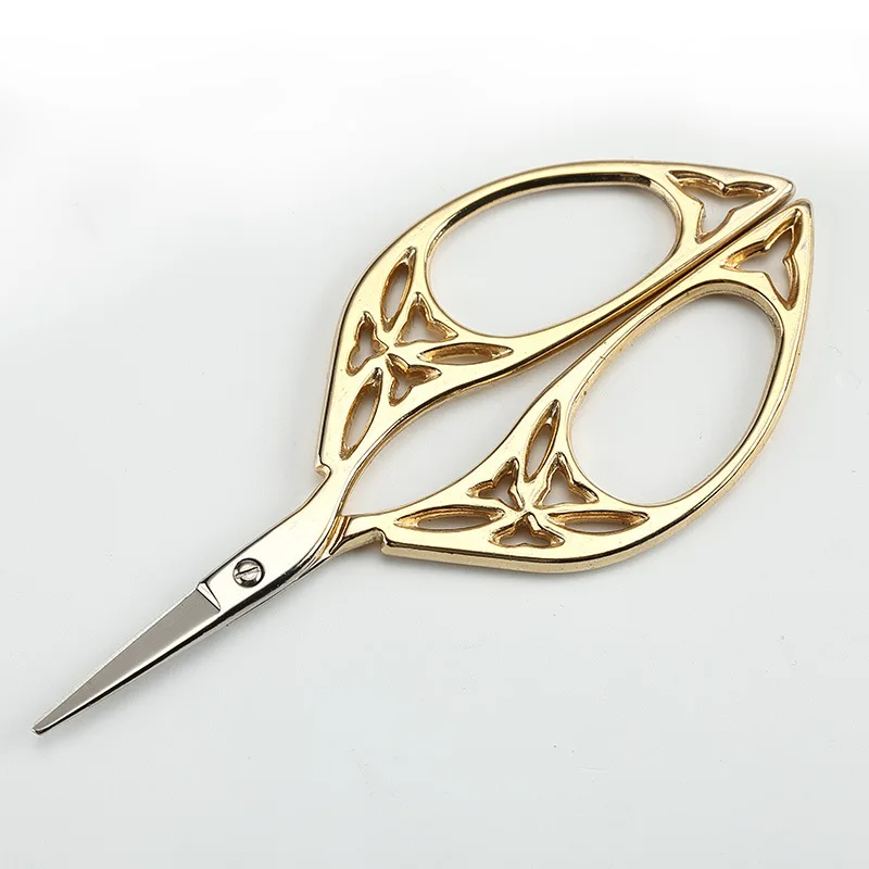 

ZOTOONE Cross Stitch Retro Vintage Antique Fine Sewing Gold Tailor Scissor Handicraft DIY Household Fabric Cut Trim Shear E