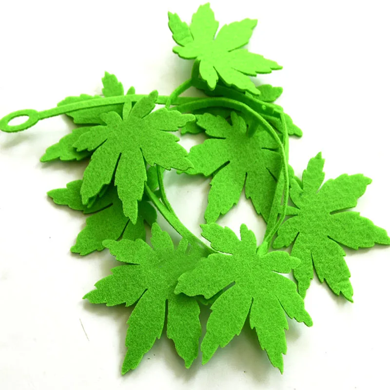 98cm 3 colors for Choose Green Orange Yellow Maples Leafs Stripe DIY Nonwoven Felt For Home Decoration Party Decor