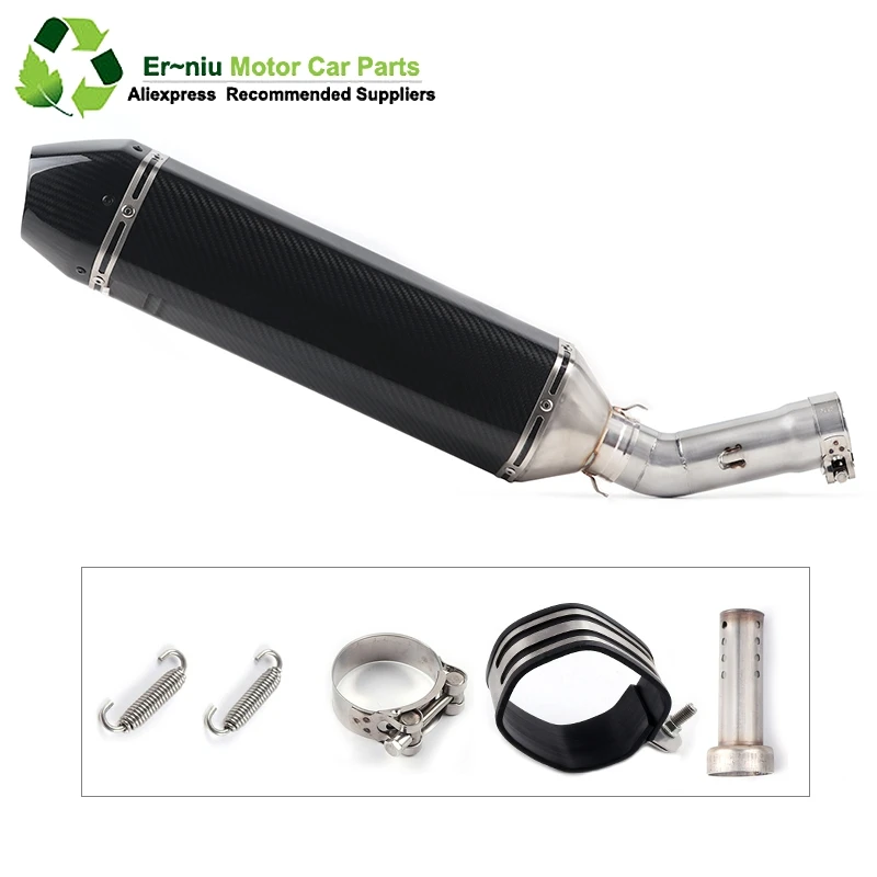 

Motorcycle Full Exhaust Muffler System Link Contact Middle Pipe Link Pipe with DB KILLER Slip-On for Yamaha FZ800 FZ8 2011-2013