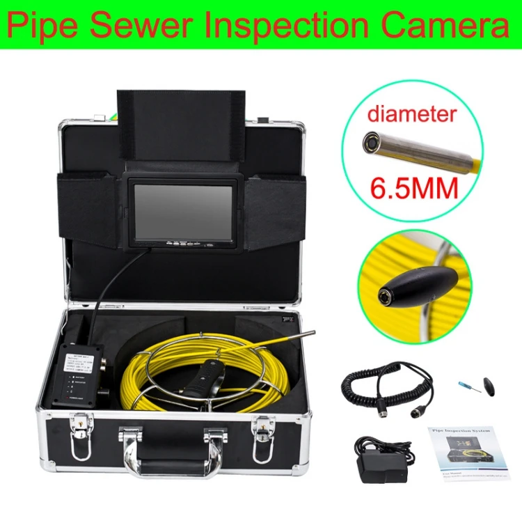 DHL Free AP70 100M Cable Underwater mini camera 7" TFT LCD 6.5/17/23mm Sewer Pipeline Endoscope Inspection Snake DVR Camera