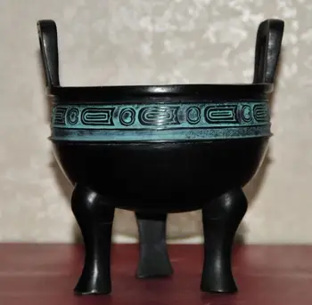 

Free Shipping Bronze statue copper Prosperously incense burner antique bronze device basons