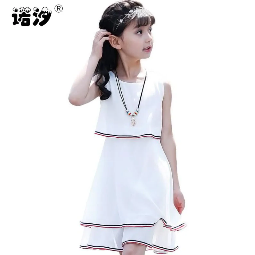 Abbigliamento Per Bambini Summer Girls Princess Dress 3-11T Teenage Super Beautiful Cute Dress Bambini Outwear Girls Party Wedding Dress