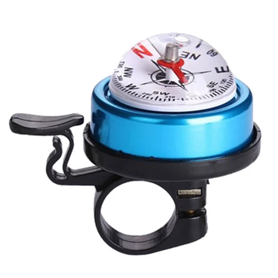 

HLBY Bicycle Bike Compass Style for Dia 22mm Handlebar Ring Bell Alarm Blue Black