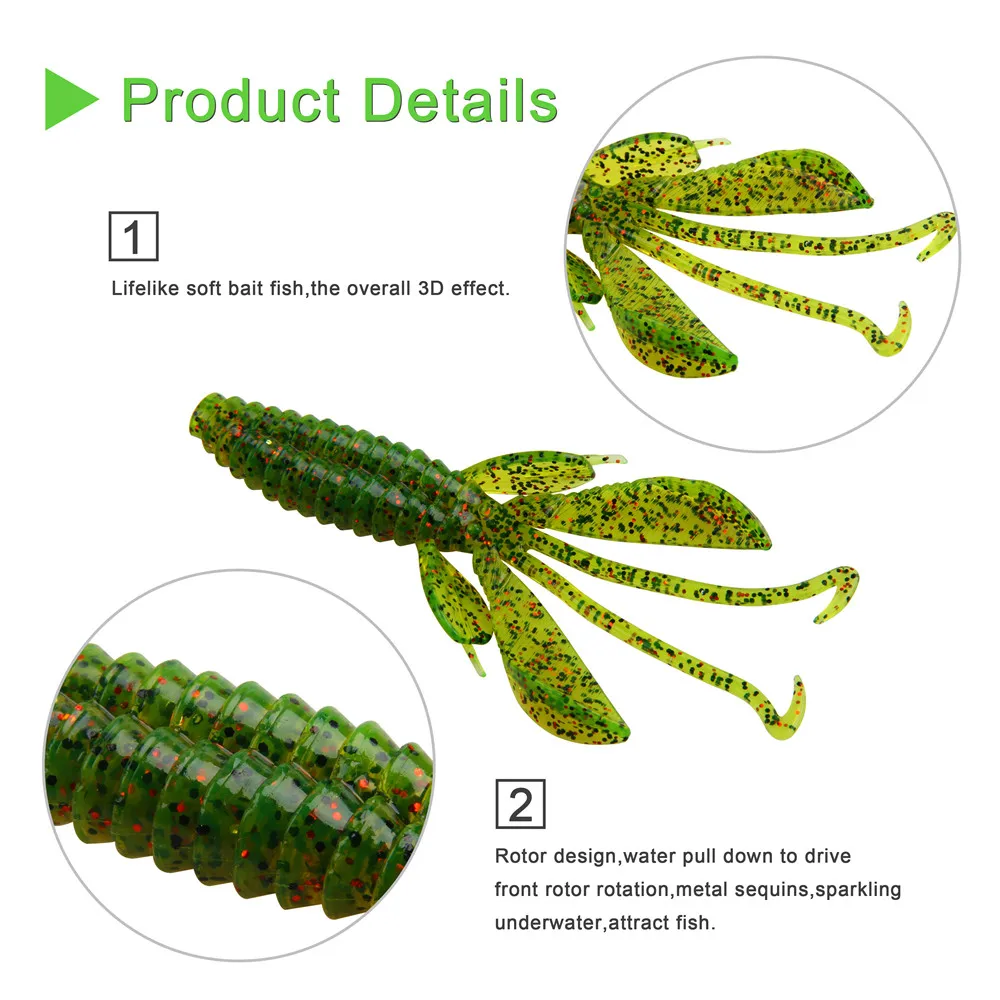 24 шт./лот, 10 см, 11,7 г, мягкая искусственная приманка для ловли лобстера, приманка для ловли окуня, Техасские снасти, приманка для раков, креветок, приманка для рыбалки