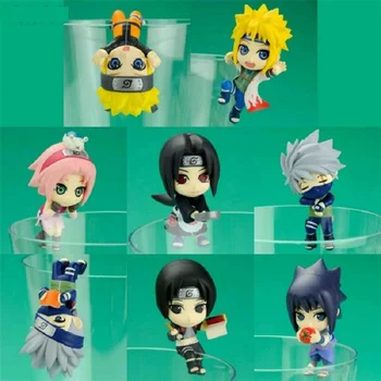 

8pcs/set NARUTO Action Figure Uzumaki Hatake Kakashi Uchiha Sasuke Namikaze Q Ver PVC Model Creative Collection Doll New 8cm