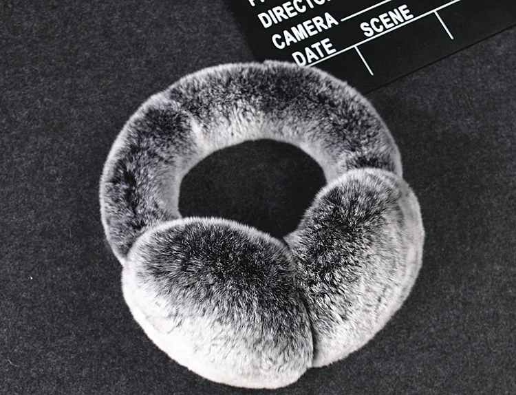 Новая мода, натуральный кроличий мех, покрытие для ушей, женский зимний мех кролика Рекс, покрытие для ушей, весь мех, толстые теплые меховые наушники