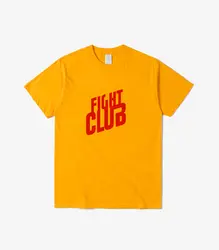 2018 плёнки Бойцовский клуб футболка для мужчин Тайлер Дерден Брэд Питт проекта Mayhem с принтом букв футболка женщин 100% хлопковые футболк