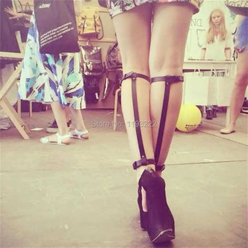 2 шт. кожаные ремни на щиколотку с заклепками|punk goth|body bondagegoth goth |