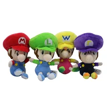 Милые мягкие плюшевые игрушки Super Mario Luigi, версия Q, куклы Mario Bros, подарок для детей, высокое качество, 14 см, 4 шт./партия