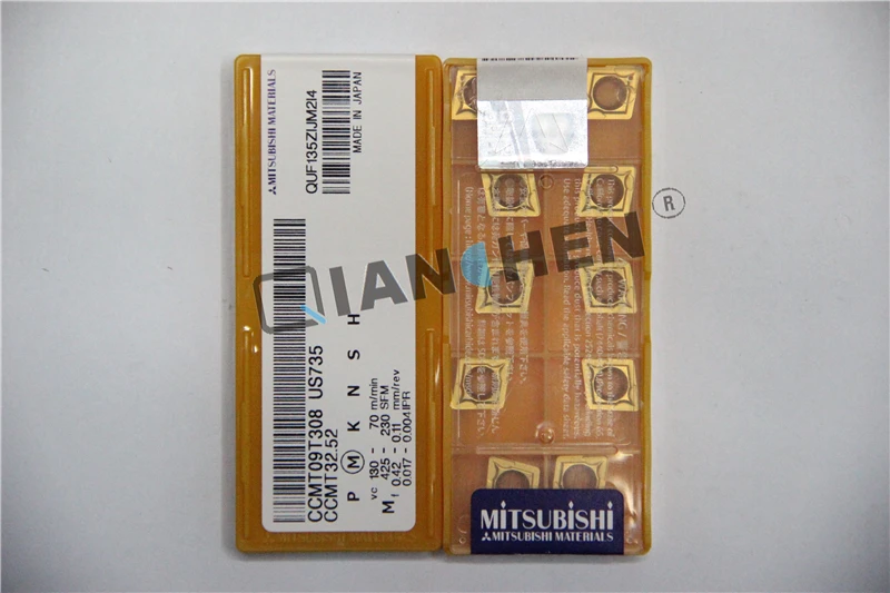 Mitsubishi 10pcs/lot CCMT09T302 04 08 US735 CNC inserts,Face Mill Lathe Tools cutter CNC tool water cooled cnc spindle