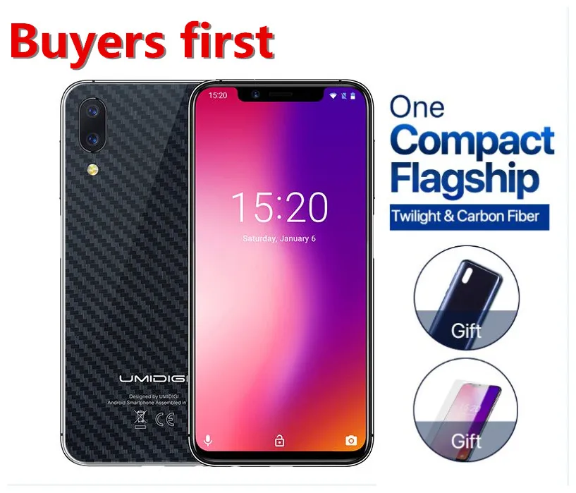 

original Global Version UMIDIGI cellphone 19:9 5.9" Android 8.1 mobile phone 4GB+32GB Helio P23 Octa Core 12MP 4G smartphone