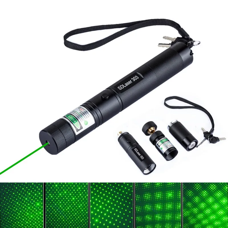 Top-quality-High-Power-SD-Laser-303-Green-Laser-Pen-Burning-Matches-Lazer-Laserpointer-Safe-Key