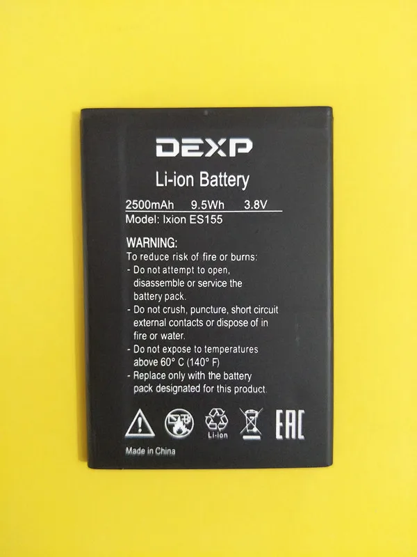

AZK New Ixion ES155 Battery for DEXP Ixion ES155 Vector Phone battery 3.8V 2500mah Replacement