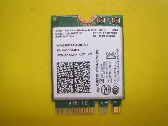 Беспроводной Адаптер карты для Intel 2.4 г/5 г Dual Band N 7260 7260ngw NB NGFF PCIe WLAN WI-FI устройства модуль 300 м WI-FI для Dell Asus
