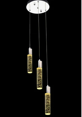 2016 lighting modern brief fashion bubble crystal column warm white led 3W*3heads pendant lamp restaurant living room chandelier | Лампы и