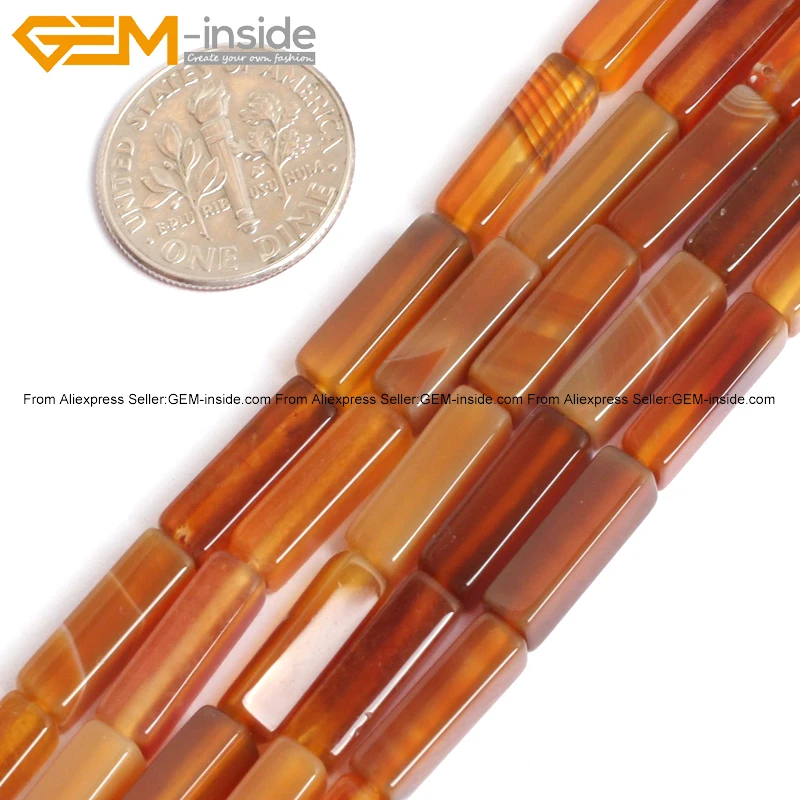 

Natural stone Cube Tube Cylinder Columnar Original Agates Carnelian Stone Beads For Jewelry Making strand 15 inch necklace DIY