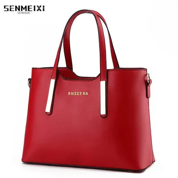 

High Quality Artificial Leather Ladies Shoulder Bag Female Base Bag Famous Brand Ladies Shoulder Handbag big capacity women bags