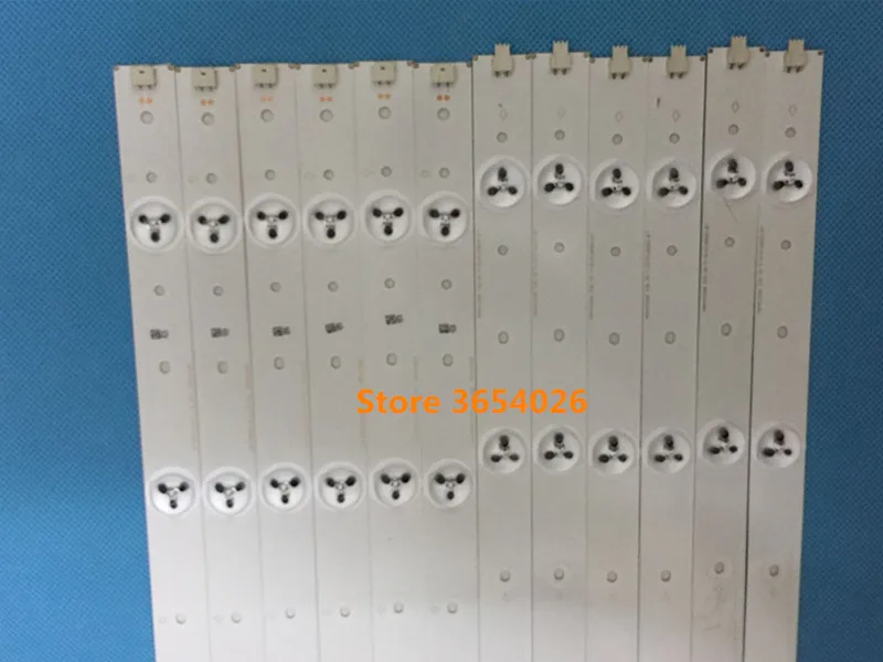 

12PCS LED strip For 55D3000/D2000 55U3 SVJ550AD6-REV03-11LED-R/L LB-C550F14-E4-G1-SE1/2 LB55061 KH-DE344144 PANEL C550F15-E6-H