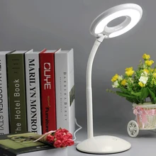 Круглый светодиодный настольная лампа сенсорный Сенсор книга света для защиты глаз настольная книга чтение работа настольная лампа светодиодный лампы Освещение
