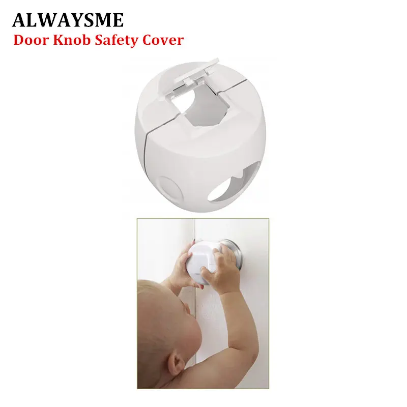 

ALWAYSME For Baby Kids Door Knob Safety Cover Door Knob Proof Covers Safety Door Handle Cover Lockable Design Soft PP Material