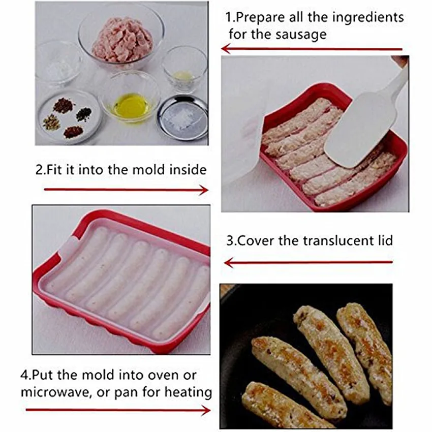 DIY колбаса силиконовые формы стойка яйцо торт Ham коробка для колбасы хот дог