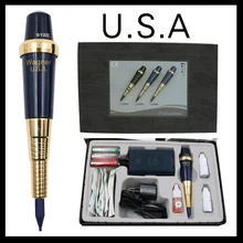 Free Shipping Taiwan professional permanent makeup Pen tattoo machine kit new wagner USA makeup machine for eyebrow lip tattoo new design k03t professional permanent makeup eyebrow lip tattoo machine kit cosmetic machine pen needles tips