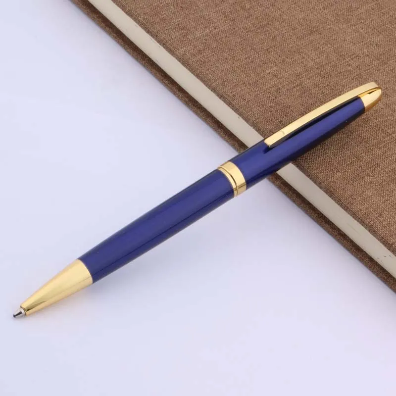 Роскошная синяя тонкая фоторучка JINHAO 9009 Золотая офисные и школьные