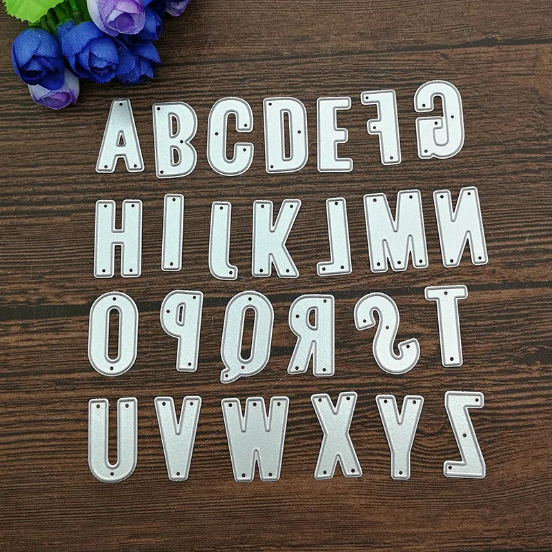 

26pcs/Set Alphabet Letter Metal Cutting Dies Stencil for DIY Scrapbooking Album Embossing Paper Cards Deco Crafts Die Cuts