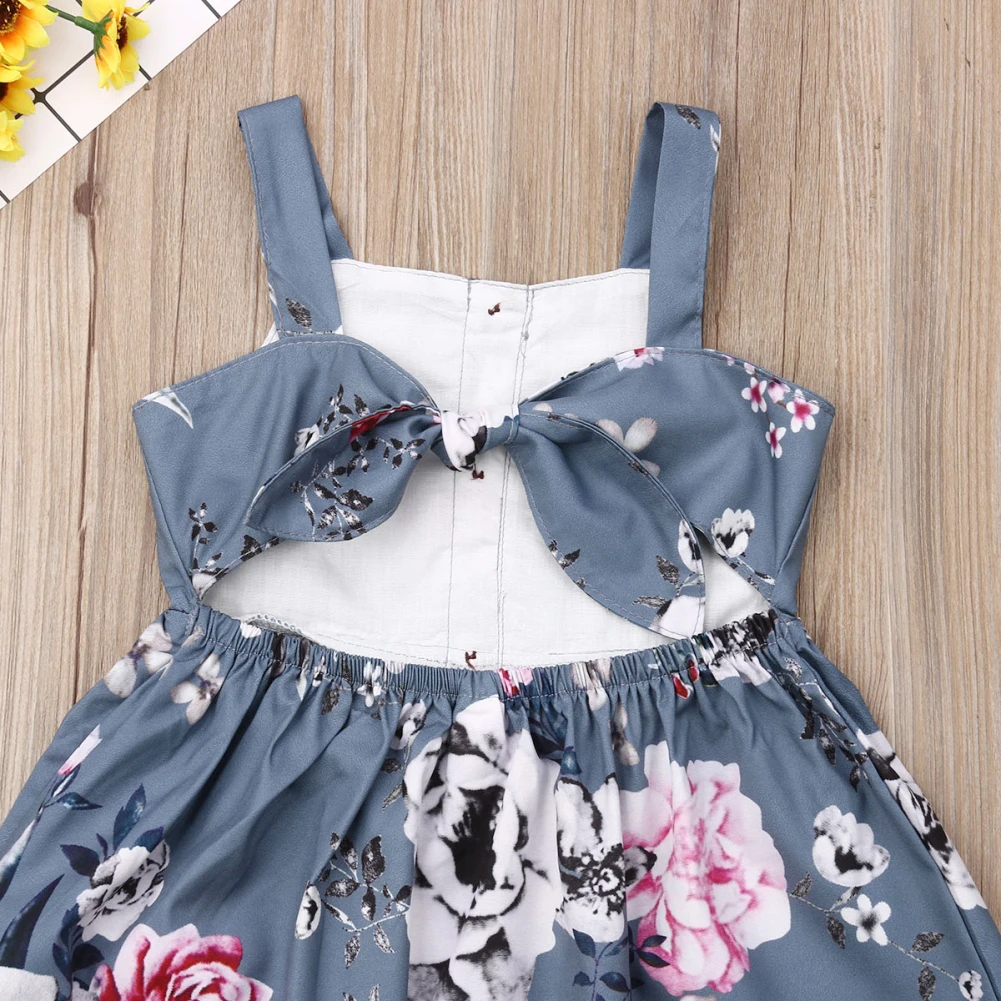 Платье для девочек Детские Одежда для детей; малышей; девочек Летнее цветочное платье без рукавов в стиле принцесса для торжеств детское летнее платье 4Y