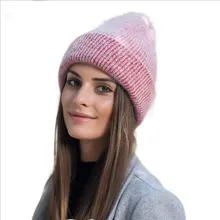 OZyc Мягкий Кролик двойной вязки толстые шапки бини шапки Твердые Теплые Зимние шапки для женщин кепки skullies бини женская шапка