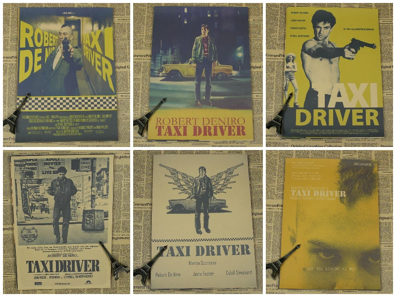 

Taxi Driver Poster Robert De Niro Classic Retro Nostalgic Movie Poster Kraft Paper Decorative Painting/stickers