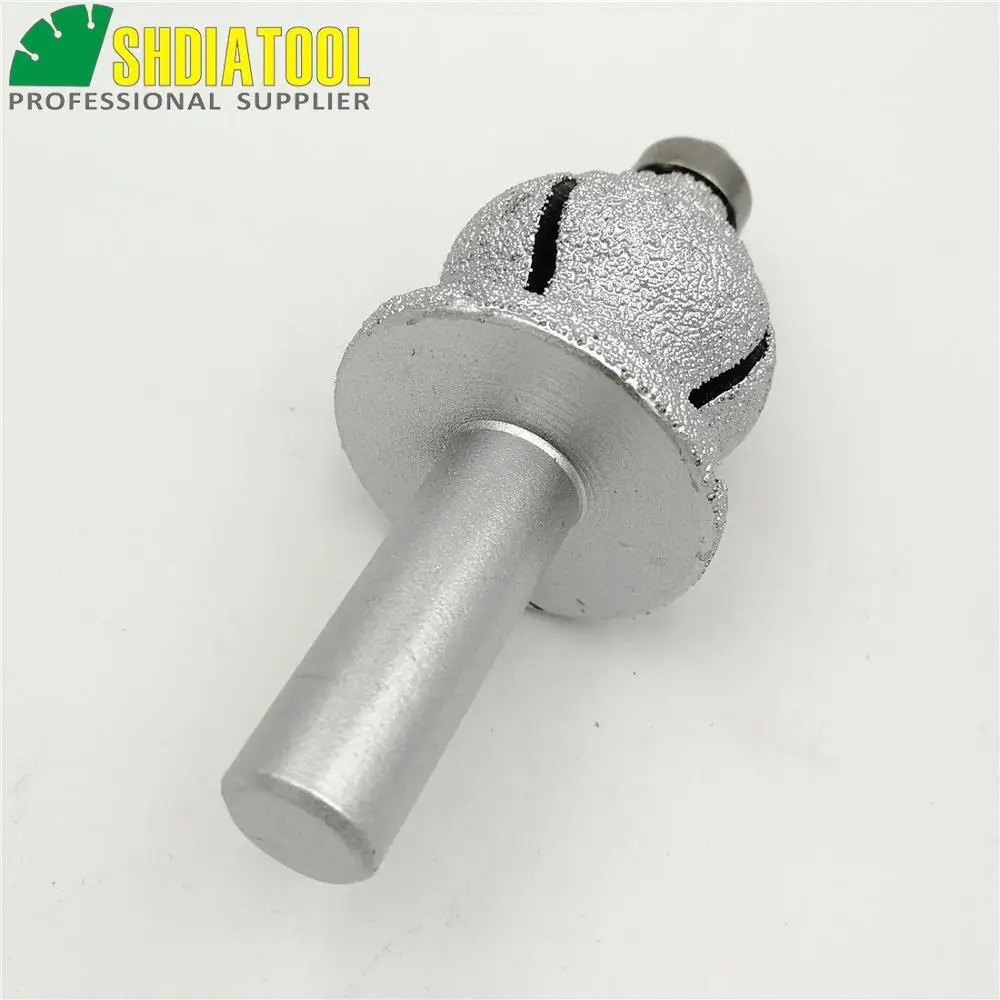 Vacuum Brazed diamond router bits with 1/2" shank for slab edge profile, Router cutter for stone, Rome-3 type