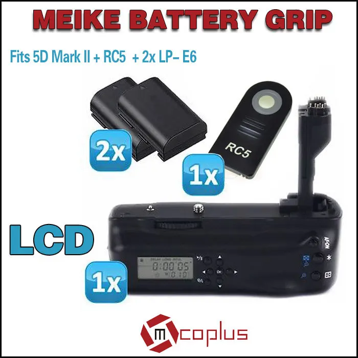 Mcoplus BG-5DIIL LCD Battery Grip for Canon EOS 5D