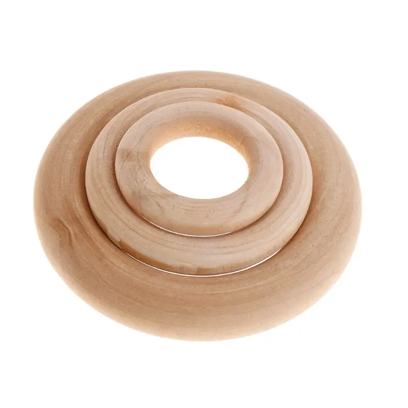 

10 Pcs/Set Natural Wooden Ring Home Decoration Pet Parrot Bird Parakeet Toys Bite Chew Molar Teeth Grind Toy DIY Handmade Orname