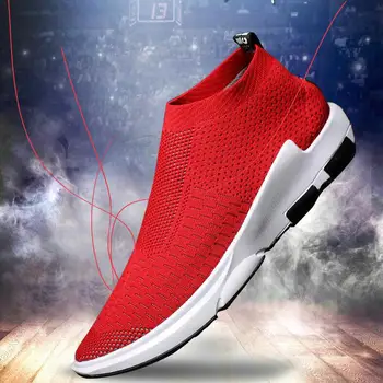 

2018 new Socks Sneakers Men sepatu pria Breathable running Shoes Men Fashion Man Sneakers Comfortable Men's Shoes Without Lace