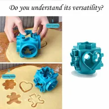 6-в-1 Multi-Функция печенья режущего инструмента набор Пластик выпечка торта удобный пресс-форма для выпечки инструмент Ktichen аксессуары 2,355