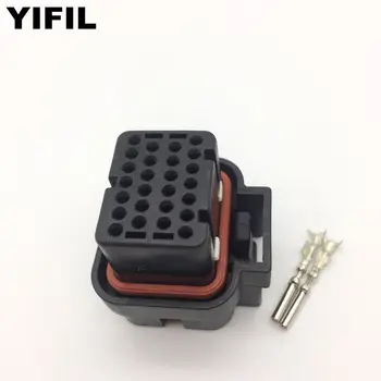 

1pcs 26 Pin/Way TE Connectivity AMP Quad Row Upper Lock Sealed Auto ECU Connector Plug With Free Terminal 3-1437290-8