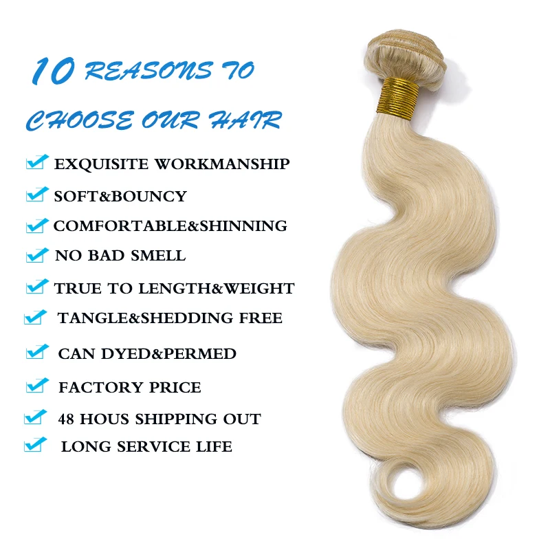 Body Wave Platinum and Bleach Blonde Bundles Brazilian Hair Weave Bundles 100% Remy Hair Extensions 1 Bundle 10 to 26 Inch 100g Body Wave Platinum and Bleach Blonde Bundles Brazilian Hair Weave Bundles 100% Remy Hair Extensions 1 Bundle 10 to 26 Inch 100g
