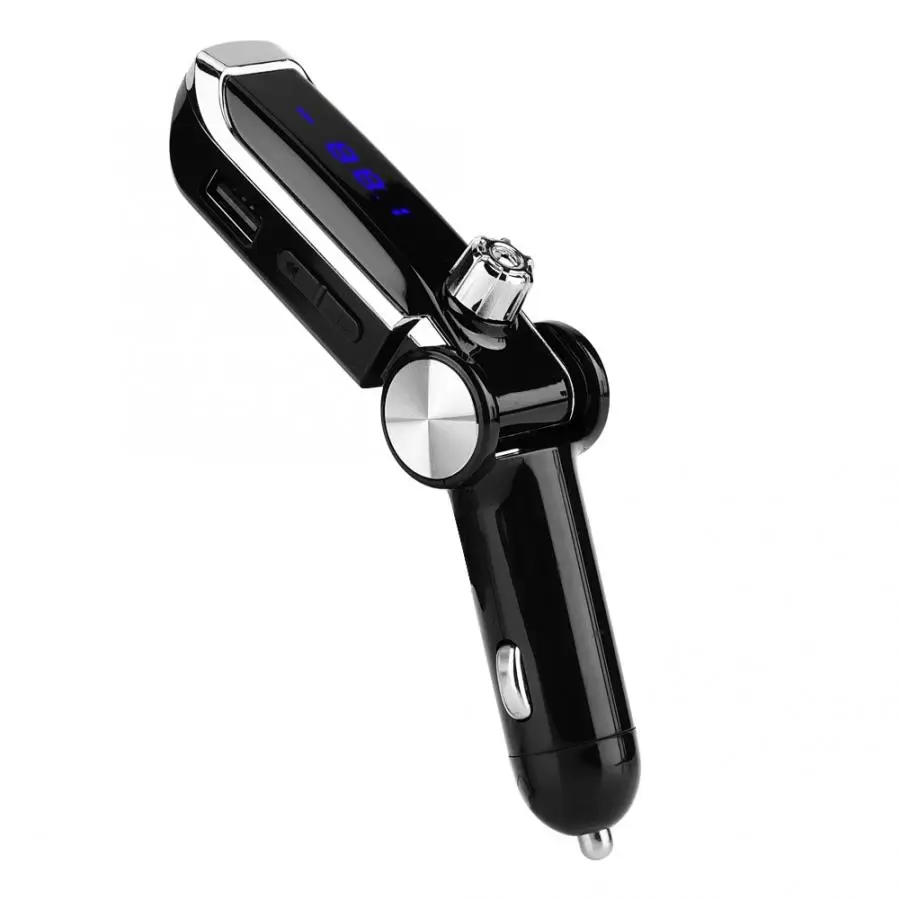 Автомобильный Bluetooth для быстрого зарядного устройства громкой связи MP3 музыкальный плеер Автомобильный Аксессуар Bluetooth автомобильный комплект автомобилей черный ABS пластик