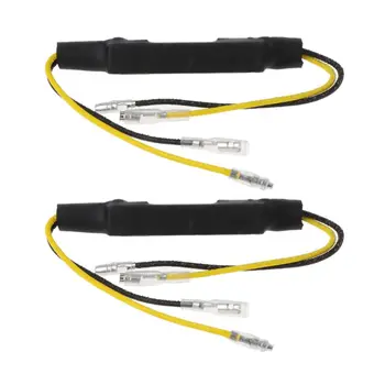 

2019 New 2pcs Motorcycle LED Turn Signal Light Decoders Single Resistance Decoder 2 Heat Resistant Lines Motorcycle Accessories