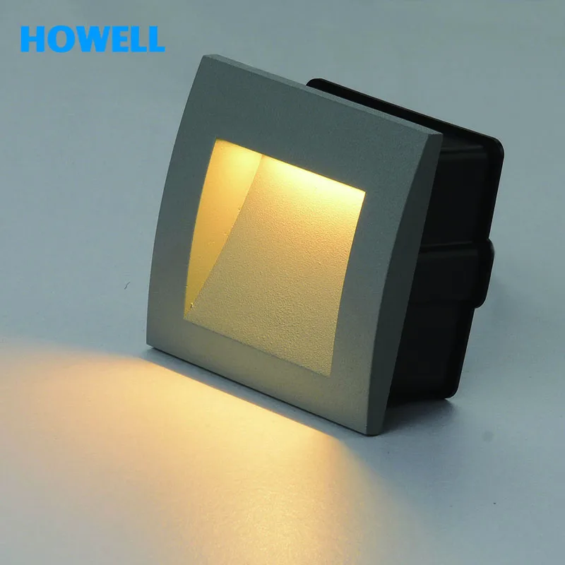G06601 Хауэлл 1 Вт IP65 Высокое качество мягкий свет smd настенные светильники светодиодные лампы Шаг открытый дорожки водонепроницаемый утопленные фары