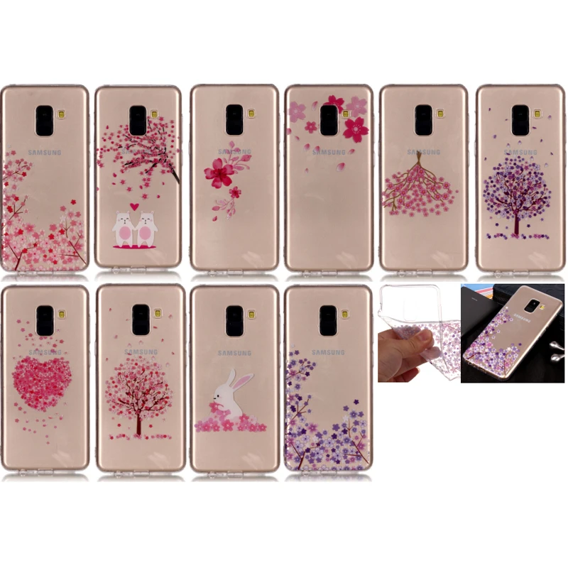 

Luxury Phone IMD Petals Soft TPU Silicone Clear Case Cover Shell Coque Fundas for Samsung Galaxy A6 A6Plus A8 2018 A3 A5 2017