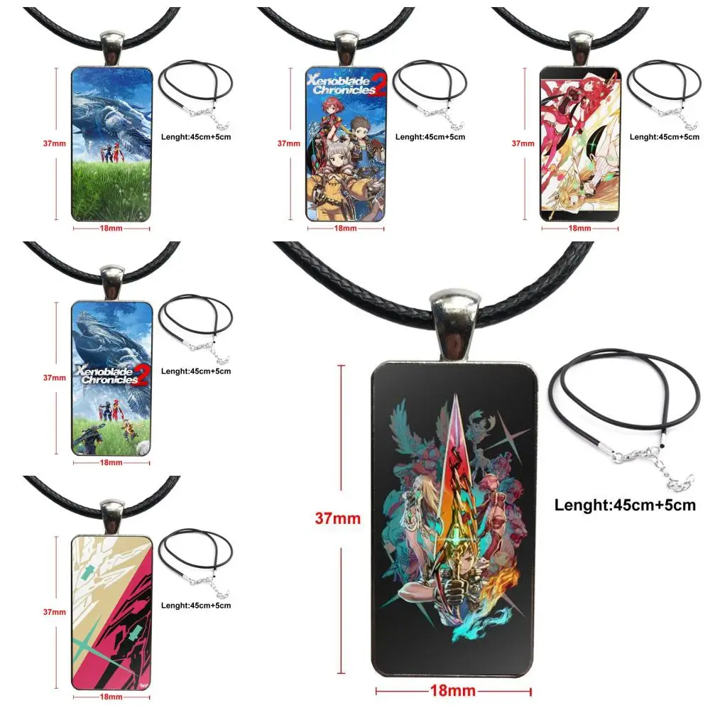 

Game Xenoblade Chronicles 2 Brand Steel Color Jewelry Fashion Statement Necklace Glass Necklaces Pendants For Unisex Gift