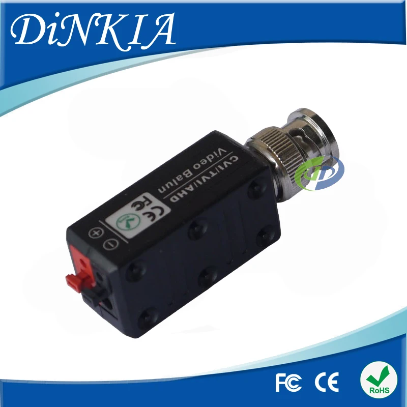 

50Pcs/lot Mini Coax CAT5 To Camera CCTV BNC UTP Video Balun Connector 250-450M for HD CVI/TVI/AHD CCTV System