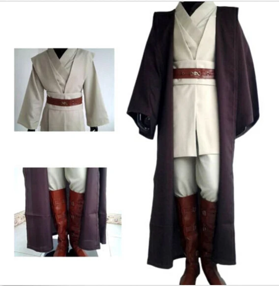 

Star Wars Jedi Knight Costume Adult Men's Obi-Wan Kenobi Fighting Suits Costume Halloween Clothes Set cosplay